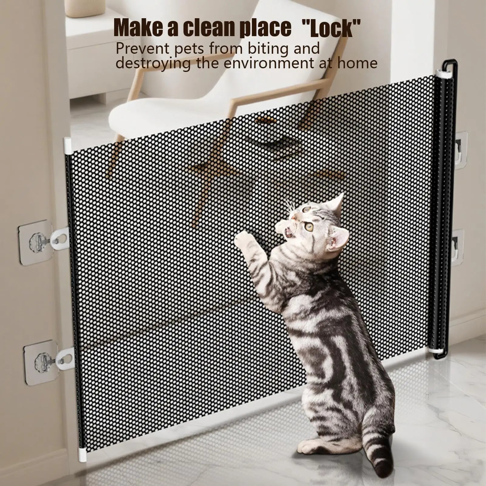 Pet Accessories Guard Retractable Pet Fence Safety Barrier Universal Pet Network Fence Folding Child Barrier Fences Stairs